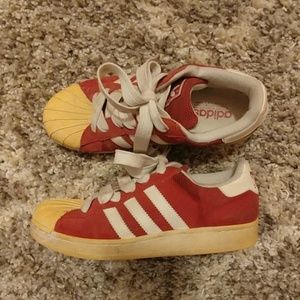 Vintage red Adidas shell toe